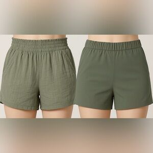 Lot 2 NWT Women’s Green Athletic‎ Shorts Simply Be & 90 Degree by Reflex Size M